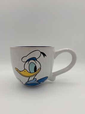 Disney Miniso Donald Duck Raised Embossed Oversized Mug Blue White
